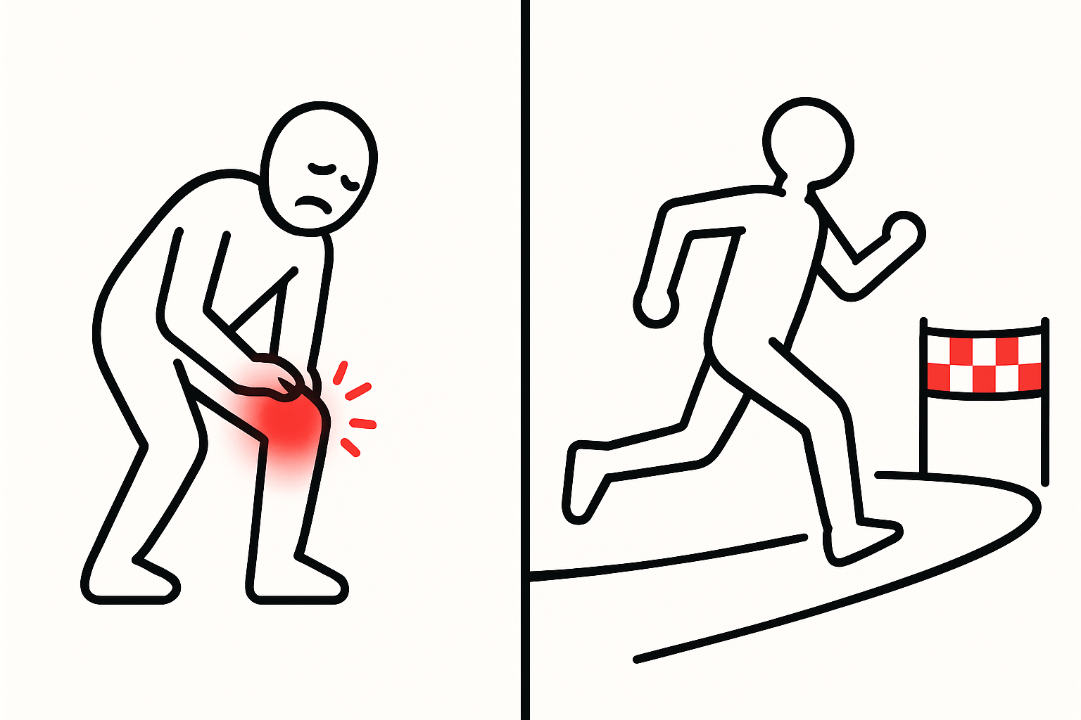 Illustration of a person running smoothly.