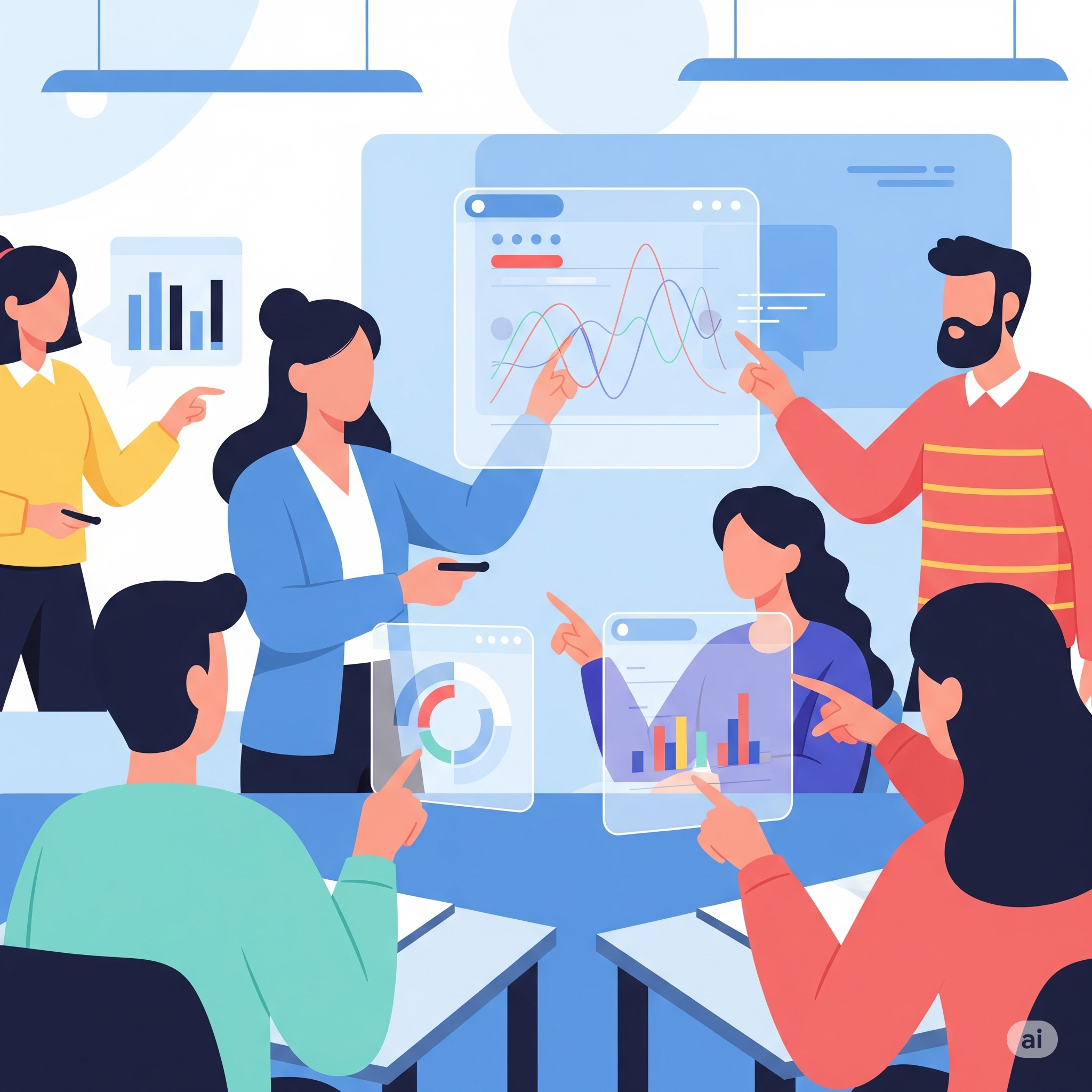 Illustration of a project based classroom
